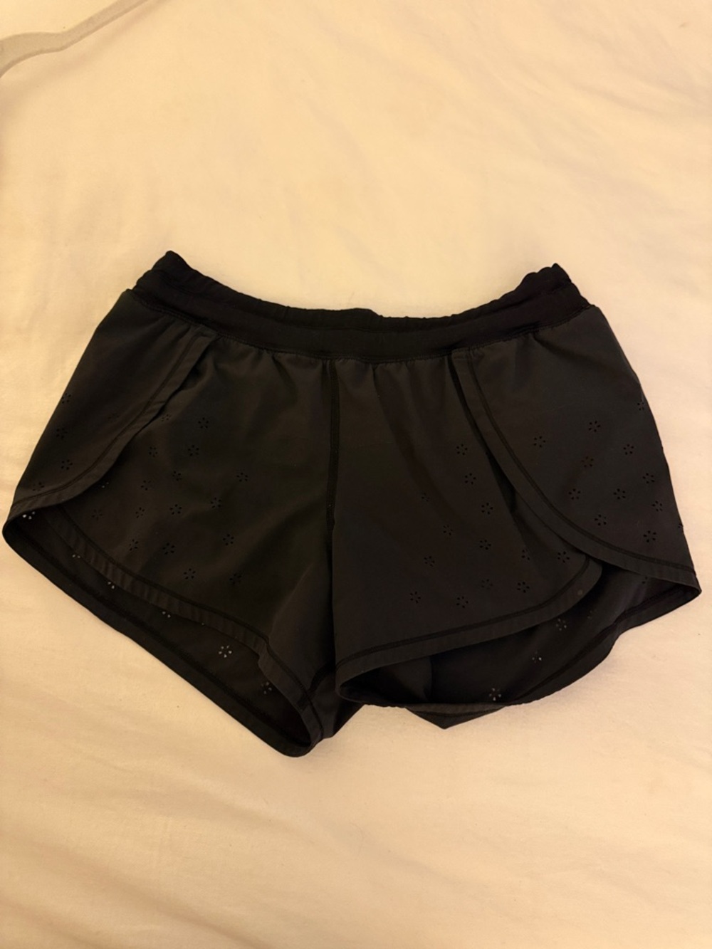lululemon athletica Black Laser-Cut Athletic Shorts